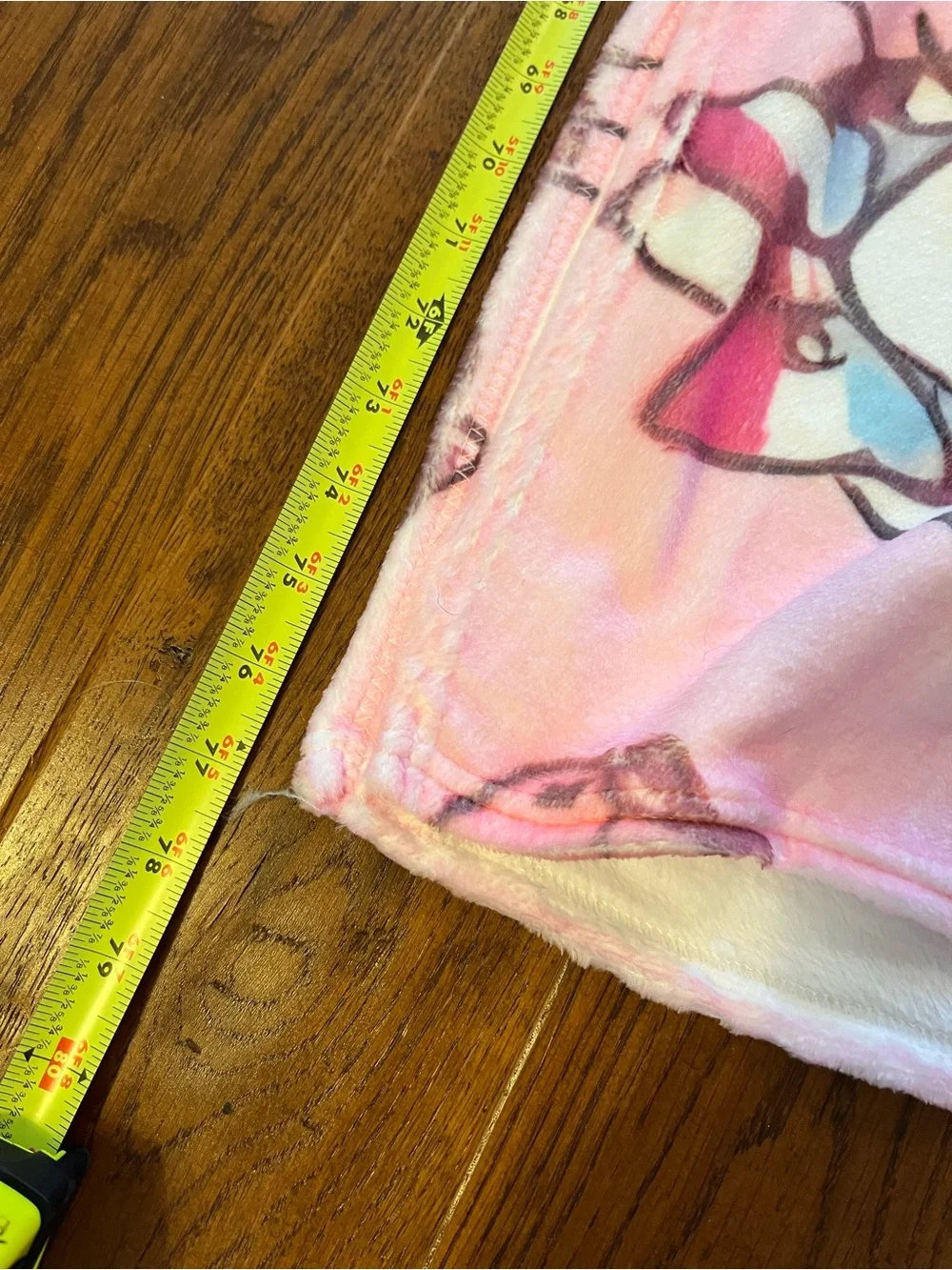 Pink Hello Kitty Print Throw with Multicolor Accents